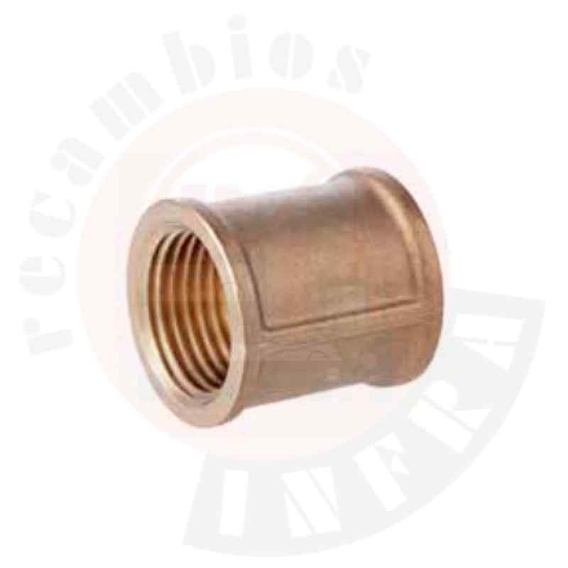 MANGUITO DE 1/2" HEMBRA-HEMBRA EN LATÓN