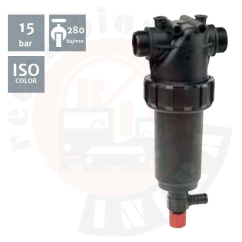 FILTRO EN LÍNEA DE PLÁSTICO AUTOLIMPIABLE 326
