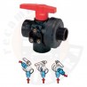 LLAVE DE PASO DE 3 VÍAS M-H FLUJO INTERRUMPIDO