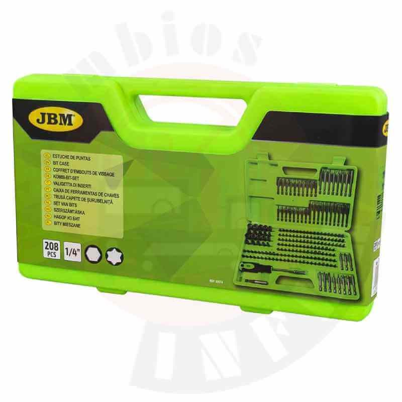 JUEGO DE PUNTAS DE 208 PIEZAS JBM