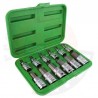 JUEGO DE 12 VASOS DE 1/2" CON PUNTA HEXAGONAL