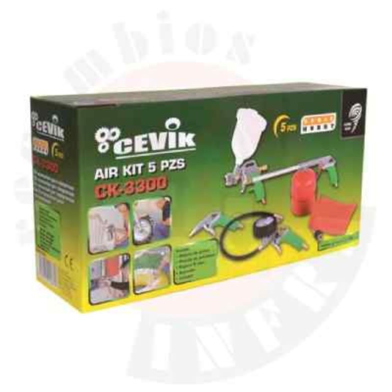 KIT AEROGRÁFICO PARA COMPRESOR 5 PIEZAS