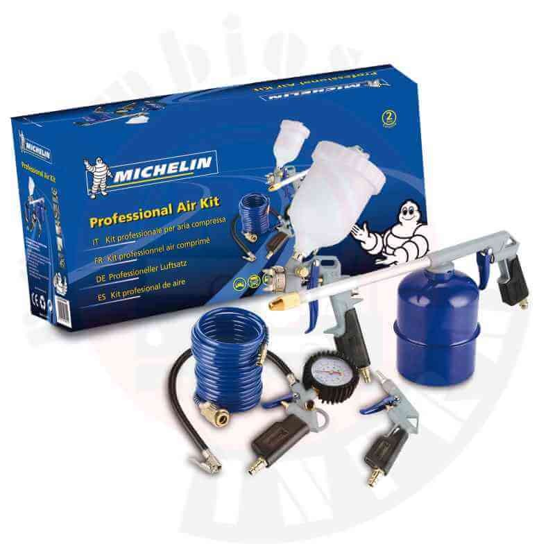 KIT ACCCESORIOS MICHELIN PARA COMPRESOR. 5 PIEZAS.