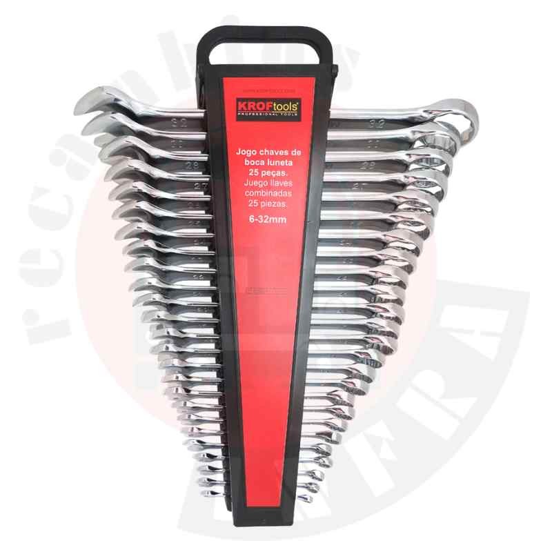 JUEGO 25 LLAVES COMBINADAS 6-32 MM KROFTOOLS