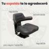 Asiento Agrícola Universal con Suspensión Mecánica Regulable (Para Ebro, JD, Fiat, Massey...)