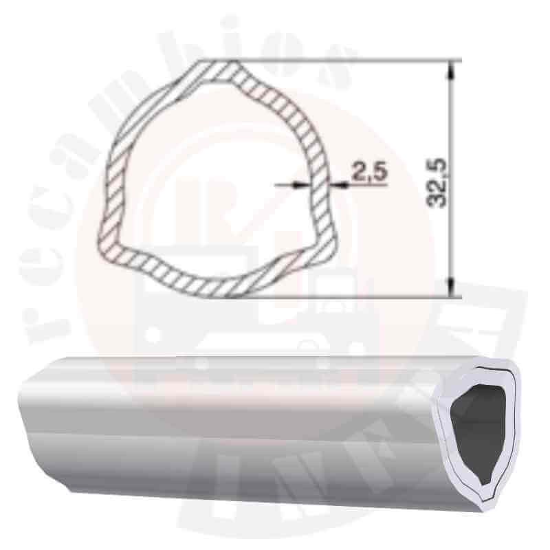 TUBO TRIANGULAR 1000 MM. 32,5 X 2,5
