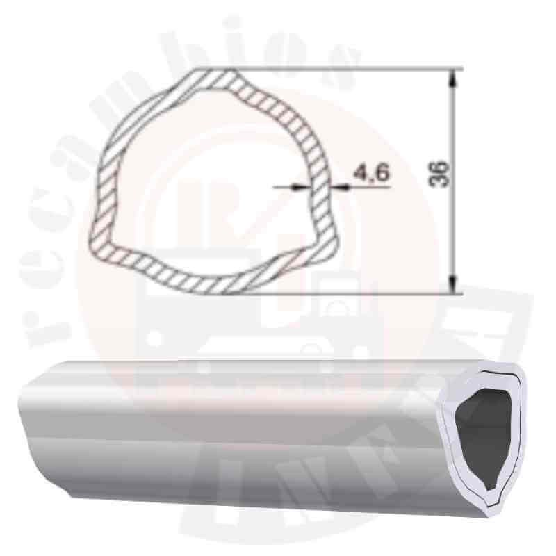 TUBO TRIANGULAR 1000 MM. 36 X 4,6