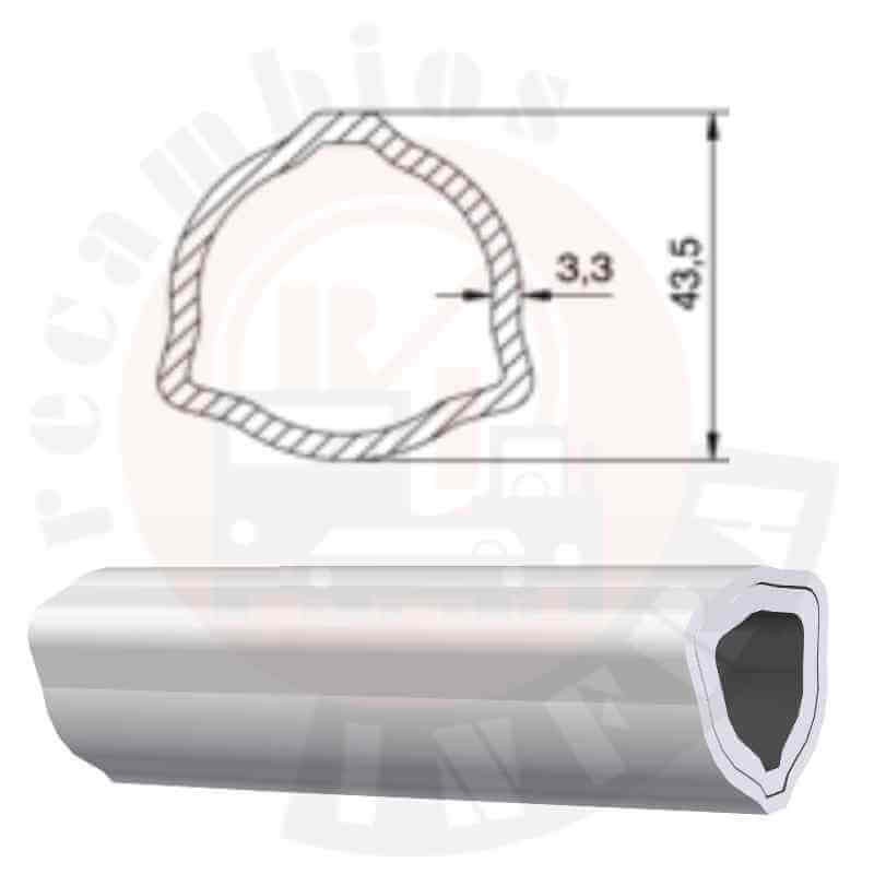 TUBO TRIANGULAR 3000 MM. 43,5 X 3,3