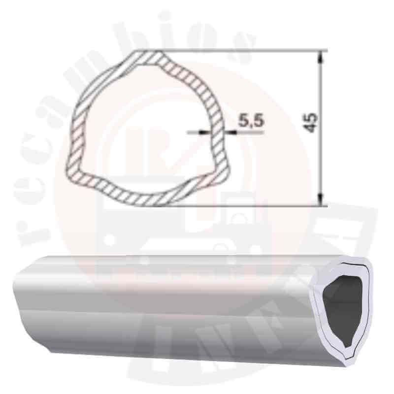 TUBO TRIANGULAR 1000 MM. 45 X 5,5