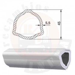 TUBO TRIANGULAR 3000 MM. 45...