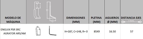 Cuchilla Cumar Agrator AGT-13-L