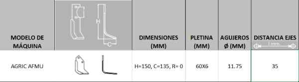 Cuchilla Cumar Agric 10-L
