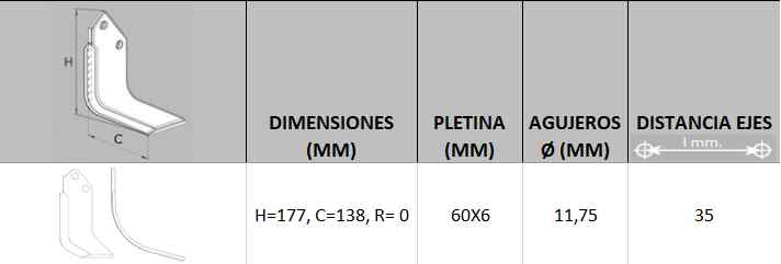Cuchilla Cumar Agrator AGT-04-CL