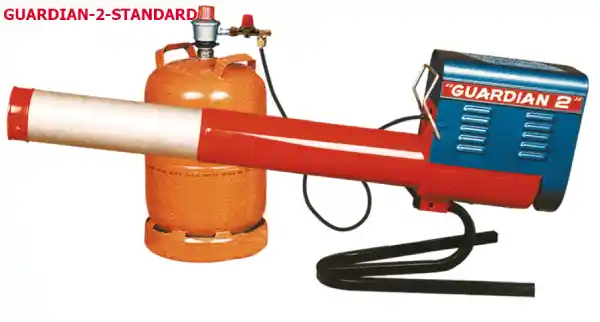 Espantapájaros Guardian-2 Standard conectado a una bombona de butano