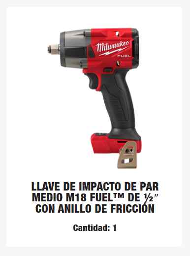LLAVE IMPACTO MILWAUKEE M18 FUEL FMTIW2F12