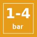 Presión entre 1 y 4 bar Presión entre 1 y 4 bar