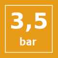 Presión hasta 3.5 bar Presión hasta 3.5 bar