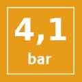 Presión hasta 4,1 bar Presión hasta 4,1 bar