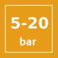 Presión entre 5 y 20 bar