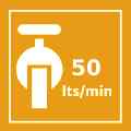 Caudal 50 litros/minuto Caudal 50 litros/minuto