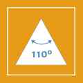 Ángulo de 110º. Ángulo de 110º