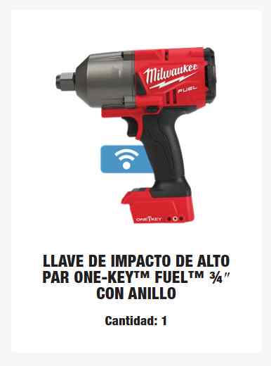 LLAVE IMPACTO MILWAUKEE M18 FUEL ONEFHIWF34