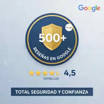 Google 4.5 Estrellas. Más de 500 reseñas
