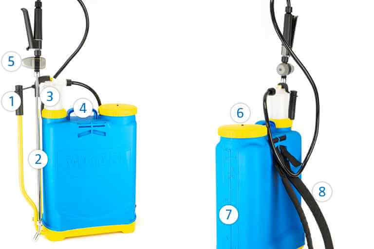 Pulverizador manual Super Agro 16. Detalles.