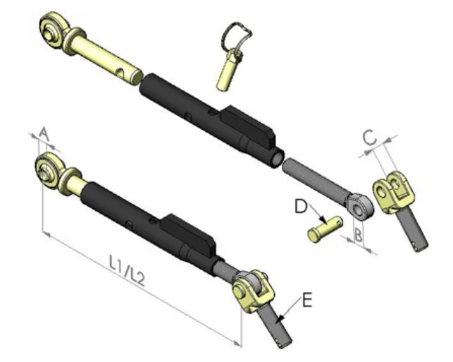 Identificación de meedidas del tensor lateral