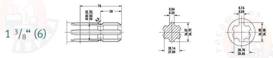Horquilla AG 2600 Walterscheid - Acoplamiento 1 3/8 Z6